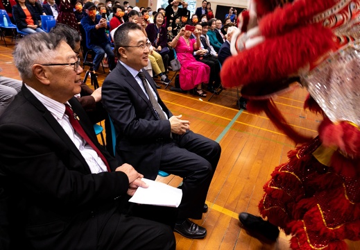 （733）中国驻新西兰大使王小龙参加2022屋伦华侨会所升旗仪式